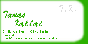 tamas kallai business card
